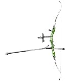 Sanlida Archery Olympic Competition Myth X10 ILF Target Recurve Bow Kit Green Riser (66', Bolt Adjustment System, 28#)