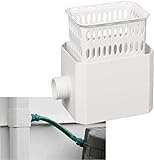 Downspout Rainwater Collection Diverter Connector System Colander with Filter 3x4-in, White