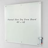 Frosted Glass Dry Erase Board with Markers & Eraser (60' x 48')