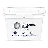National Blue Ice Melt 20lb Bucket - Fast Acting Ice Melter - Pet, Plant and Concrete Friendly, Environmentally Safe - Free of Magnesium Chloride - Melts to -15°F