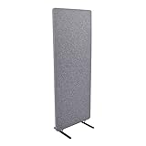 S Stand Up Desk Store ReFocus Raw Freestanding Acoustic Room Divider – Reduce Noise and Visual Distractions with This Lightweight Room Separator (Castle Gray, 24' X 62')