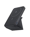 Anker Magnetic Battery, 5K Foldable Magnetic Wireless Portable Charger with Stand and USB-C (On The Side), Only for MagSafe, iPhone 15/15 Plus/15 Pro/15 Pro Max, iPhone14/13 Series (Interstellar Gray)