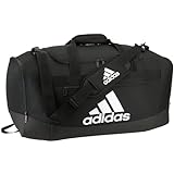adidas Unisex Adult Defender 4 Medium Duffel Bag, Black/White, One Size