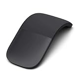Goshyda Bluetooth Arc Touch Mouse, Wireless Foldable Mouse Without USB Nano Receiver, Ergonomic Mini Optical Silent PC Mice for Notebook, Laptop (Black)