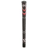 SuperStroke Cross Comfort Golf Club Grip, Black/Red (Undersize) | Soft & Tacky Polyurethane That Boosts Traction | X-Style Surface & Non-Slip | Swing Faster & Square The Clubface More Naturally (RSS199)