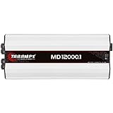 Taramps MD 12000.1 Full Range Amplifier 12000 Watts RMS 0.5 Ohm 1 Channel High Performance Mono Amplifier Class D, Bass Boost Car Audio Sound Monoblock, Crossover, High Power Amp