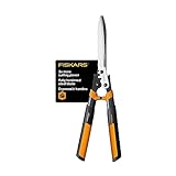 Fiskars PowerGear2 Hedge Shears - 23' Precision-Ground Low Friction Coated Stainless Steel Blade - Branch Cutter and Gardening Tool with Shock-Absorbing Bumpers