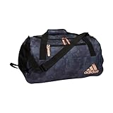 adidas Squad 5 Duffel Bag, Stone Wash Carbon/Rose Gold, One Size