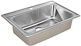 ZUHNE Drop In Kitchen, Bar and RV Stainless Steel Sink (33x22 Single Bowl)