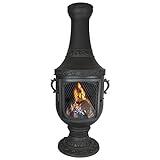 BLUE Rooster Venetian Grill Wood Burning Chiminea Charcoal Color
