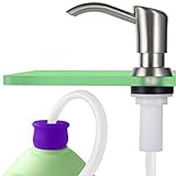 GAGALIFE Built in Counter Soap Dispenser (Brushed Nickel) for Kitchen Sink and Extension Tube Kit, Anti-Leakage Upgrade with 40' Tube No More Top Refill