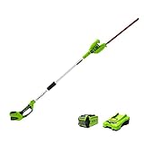Greenworks 40V 20' Cordless Pole Hedge Trimmer, 2.0Ah Battery and Charger Included
