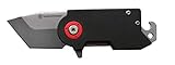 Smith & Wesson Benji 2.5in High Carbon S.S. Folding Keychain Knife with 1.75in Modified Tanto Blade and G10 Handle for Outdoor, Tactical, Survival and EDC,Black