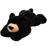 Doireum Weighted Stuffed Animals, 3.3 lbs Weighted Bear Stuffed Animal Toy Black Bear Plush Throw Pillow Gifts for Boys Girls, 19.6 inch