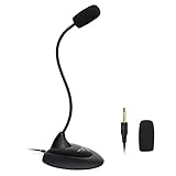 Computer Microphone, SOMIC 3.5mm Desktop PC Microphones with 360° Gooseneck, Omnidirectional Mic for YouTube, Video, Recording, Zoom, Gaming Boom Mic Compatible with Windows/Mac, Plug & Play