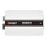 Taramps DS 1200x4 2 Ohms 1200 Watts RMS 4-Channel 300x4 Watts RMS, Class D Full Range, Crossover High/Low Pass Fixed, Bridgedable, Car Audio Amplifier