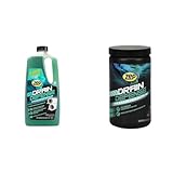 Zep Drain Defense Pipe Build-Up Remover - 64 Ounces - ZLDC648 & Drain Defense Enzymatic Drain Cleaner Powder - 18 Ounces - ZDC16 - Safe for Pipes