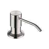 Soap Dispenser for Kitchen Sink, Stainless Steel Built in Sink Soap Dispenser Lotion Dispenser with 13 Ounce Bottle, Brushed Nickel (YardMonet)