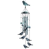 Yiiwinwy Bird Wind Chime Outside Windchimes Large Aluminum Tubes Outdoors Wind Chimes for Patio, Garden, Porch or Indoor Decoration, Memorial Hummingbird Wind Chimes, Wind Bells Gift
