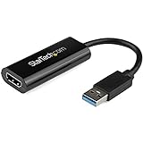 StarTech.com USB 3.0 to HDMI Adapter - 1080p (1920x1200) - Slim/Compact USB Type-A to HDMI Display Adapter Converter for Monitor - External Video & Graphics Card - Black - Windows Only (USB32HDES)