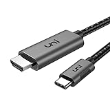 USB C to HDMI Cable for Home Office 3ft 4K@60Hz, uni USB Type-C to HDMI Braided Cable (Thunderbolt 3 Compatible) with MacBook Pro 2021/2020, MacBook Air/iPad Pro 2020/2018, Samsung S21, and More