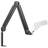 InnoGear Mic Boom Arm Microphone Stand Cable Management for Blue Yeti FIFINE AM8 K669B HyperX QuadCast S SoloCast AT2020 Shure SM7B MV7 and Other Microphone