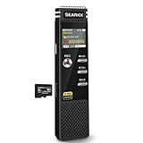 Voice Recorder, Searick 48GB 3343 Hours Portable Voice Activated Recorder with MP3 Player, USB Charge, Variable Speed and Password, Upgraded Mini Digital Tape Recorder for Lectures, Meetings