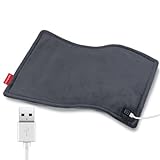 Comfheat USB Heating Pad, 5V Portable Heated Travel Blanket Pads Heat Settings & Auto Shut Off, Moist & Dry Hot Therapy for Pain Relief Abdomen Cramps (16'x 12') (No Power Bank)