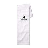 adidas Football Team Towel Dries Hands, Stays-in-Place with Hook and Loop Closure, White, One Size