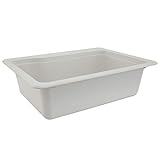 RecPro RV Composite Sink | 25inches x 19inches | Single Basin RV Sink | Black Granite or White Color Options (White)