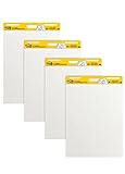 Post-it Super Sticky Easel Pad, 25 x 30 Inches, 30 Sheets/Pad, 4 Pads, Large White Premium Self Stick Flip Chart Paper, Super Sticking Power (559-4)