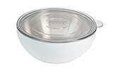 served Brand | Premium Large Serving Bowl - Keep Food Hot or Cold for Hours with our Vacuum-Insulated, Double-Walled, Copper-Lined Stainless Steel Serving Bowl (White Icing)
