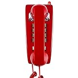 Retro Wall Phones for Landline with Mechanical Ringing Classic Corded Telephone Wall Mounted with Indicator Waterproof Old Style Phone for Home Hotel and Office
