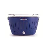 Grill Time Tailgater GT Portable Charcoal Grill Perfect for Camping Accessories, Tailgating, Outdoor Cooking, RV, Boats, Travel, Lightweight Compact Small BBQ Accessories (12.5 Inch, Blue)
