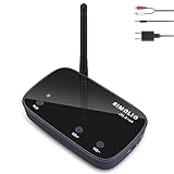 SIMOLIO Long Range Bluetooth Audio Adapter, HiFi Wireless Adapter for Home Stereo/Wired Speakers/Amplifier, Bluetooth to RCA 3.5mm AUX Receiver w/VOL Control for Music Streaming from Smartphone/Tablet
