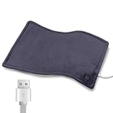 Comfheat USB Heating Pad for Car, 5V Portable Heated Travel Blanket Pads Heat Settings & Auto Shut Off, Moist & Dry Hot Therapy for Pain Relief Abdomen Cramps (16'x 12') (No Power Bank)