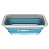 Wakeman Outdoors Collapsible Multiuse Wash Bin- Portable Wash Basin/Dish Tub/Ice Bucket with 10 L Capacity for Camping, Tailgating, More