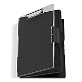 Hongri 8.5 x 11 Clipboard with Storage, Folder Nursing Clipboards Side Opening, Heavy Duty Clipboard with Dual Compartment Storage Box, Smooth Writing for Work, Office & School Supplies(Black)