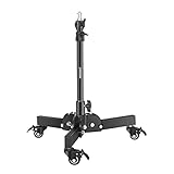 NEEWER Heavy Duty Light Stand with Casters, 2.4ft Max Height Foldable Tripod Stand for Low-Angle/Tabletop Shooting, Photography Light Stand for Softbox, Monolight and Other Photographic Equipment