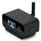 Auris Blume Duo HiFi Bluetooth 5.0 Music TV Transmitter & Receiver Long Range Wireless Adapter | Audiophile DAC, LDAC, aptX HD/LL, Display, Battery & Optical AUX Output Input for Stereo Amplifier Car