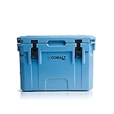Cobalt 25 Quart Roto-Molded Super Ice Cooler | Large Ice Chest Holds Ice Up to 3 Days | (Cobalt Blue)