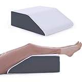 Touchutopia Bed Wedge Elevated Leg Pillow, High-Density Leg Rest Elevating Foam Wedge, Supportive Foam Wedge Pillow - Relieves and Recovers Foot and Ankle Injury, Leg Pain, Improves Blood Circulation