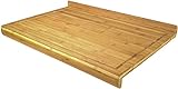 One’s Own Natural Bamboo Pastry Board, Front/Rear Lip, Perfect For Preparing Homemade Bread Dough, Pizza Dough, Noodles, Pastries, Cutting Vegetables, Fruits, Meats, Other Food Preparation, 23.5”x16”