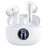 Wireless Earbuds Bluetooth 5.3 Headphones 40Hrs Playtime with LED Display for iphone and Android, Wireless earphones Deep Bass and Noise cancelling Bluetooth Ear Buds with IPX7 Waterproof, Fast Charge