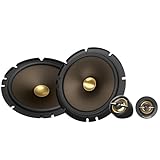 PIONEER A-Series MAX TS-A653CH, 2-Way Component Car Audio Speakers, Full Range, Clear Sound Quality, Easy Installation and Enhanced Bass Response, Full Gold Colored 6.5” Round Speakers