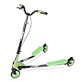 AODI Swing Wiggle Scooter, 3 Wheels Drifting Scooter with Adjustable Height/Folding Kick Scooter for Kids/Woman/Men Age 6+ Years Old