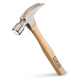 ESTWING Sure Strike Hammer - 20 oz Straight Rip Claw with Smooth Face & Hickory Wood Handle - MRW20S