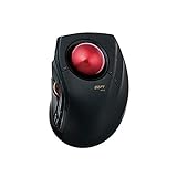 ELECOM DEFT PRO Trackball Mouse, Wired, Wireless, Bluetooth, Finger Control, Ergonomic Design, 8-Button Function, Optical Gaming Sensor, Smooth Red Ball, Windows11, MacOS(M-DPT1MRBK)