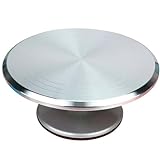 12 Inch Aluminium Alloy Revolving Cake Stand, Rotating Cake Turntable for Cake, Cupcake Decorating Supplies (12Inch)