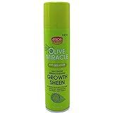 African Pride Olive Miracle Magical Growth Sheen Hair Spray, Enriched with Tea Tree & Olive Oil, 8oz